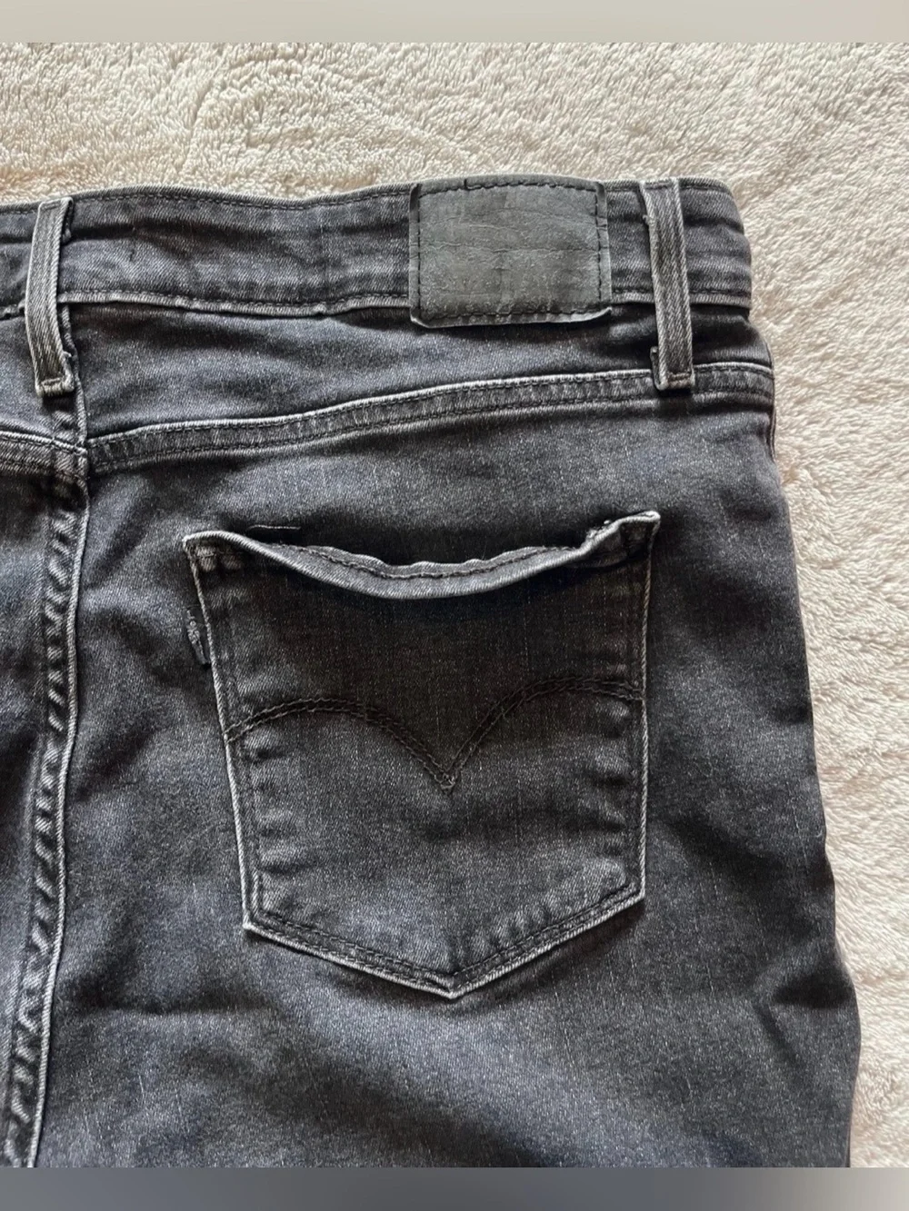 Black Levi Strauss 721 High Rise Skinny Shorts Women’s Size 33